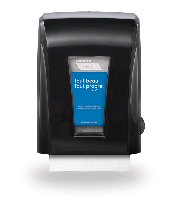 Image DISTRIBUTRICE POUR ROULEAU DE PAPIER CASCADES PRO NOIRE
